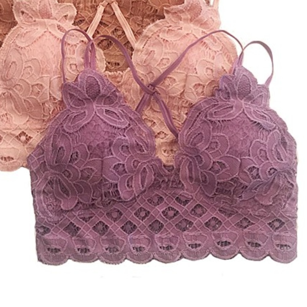 XOXO Scalloped Lace Bralette - Tulipwood